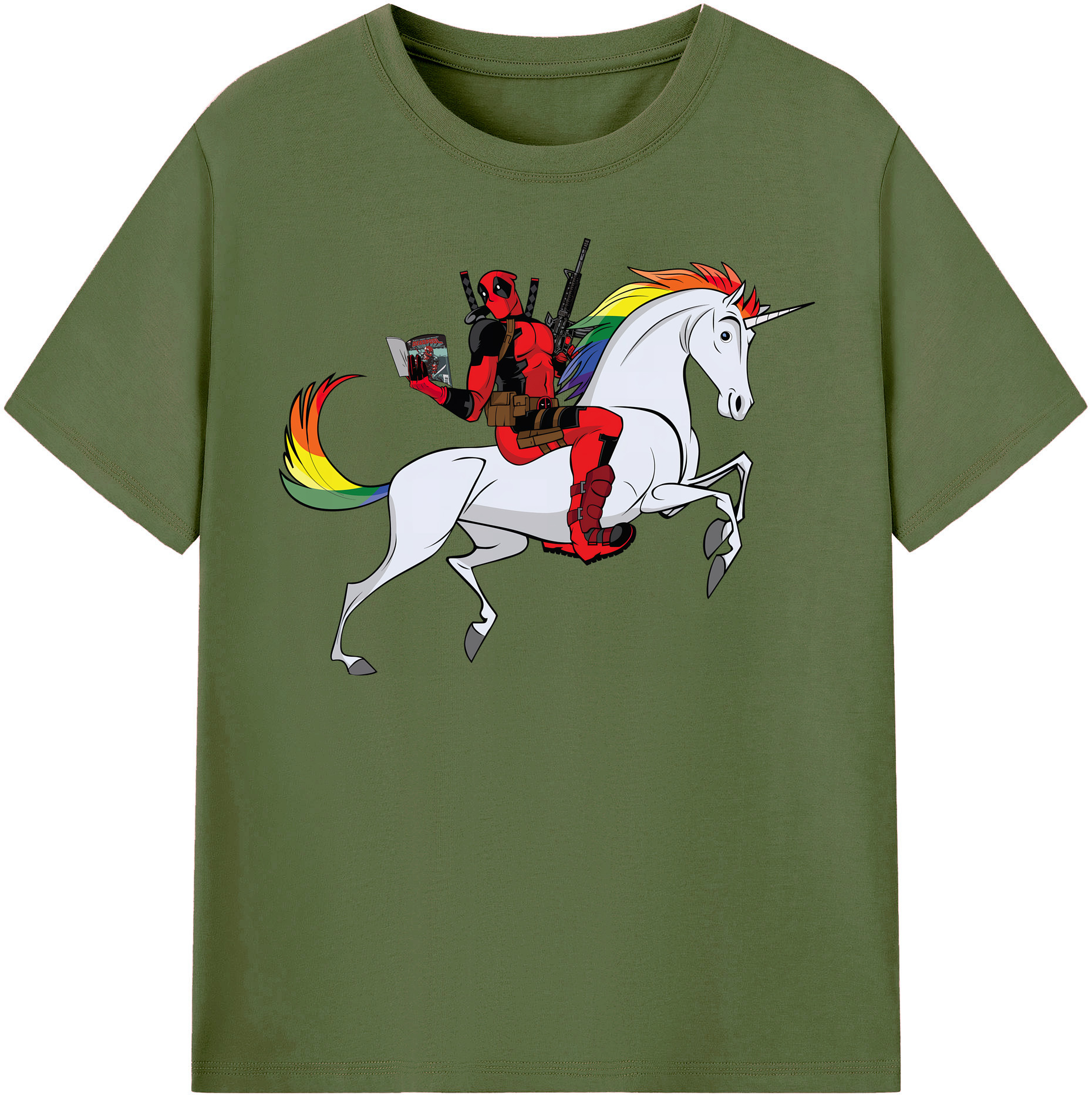 （画像用） Deadpool デッドプール 綿100％半袖Tシャツ（フロントプリント）
